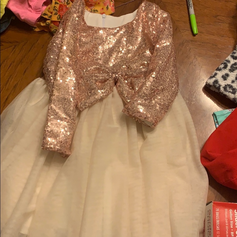 Custom made birthday blush colored birthday dress